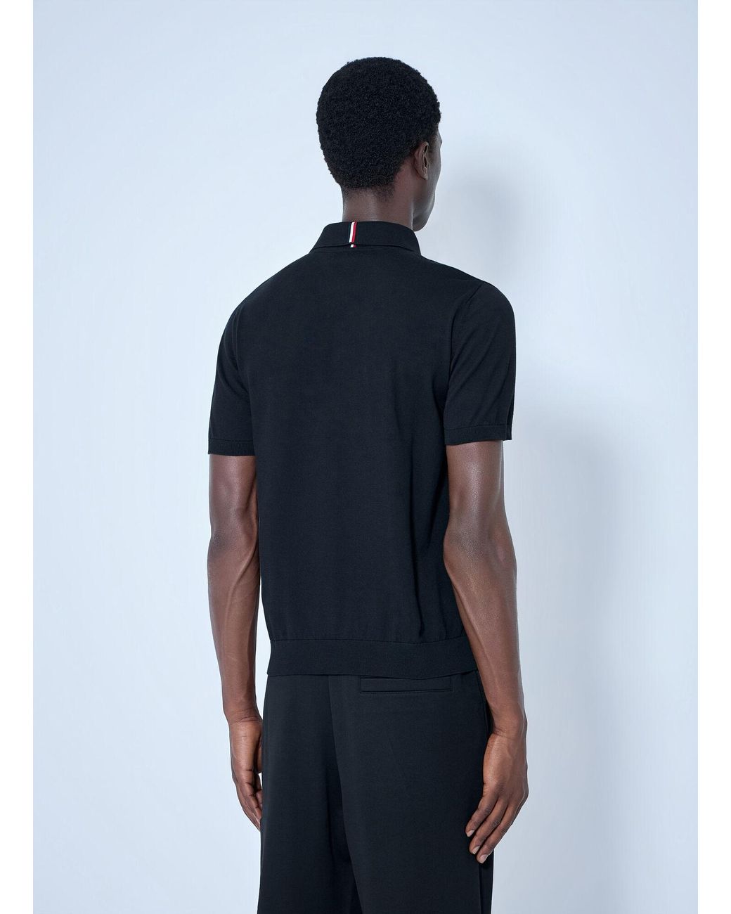 Moncler Blue Piqué Polo Shirt for men