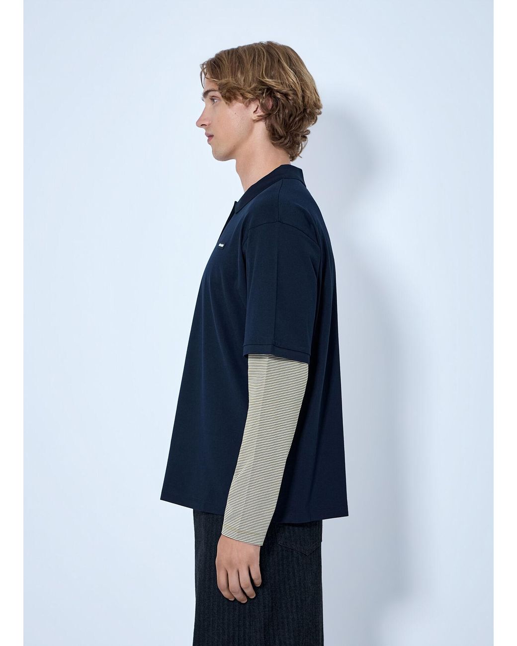 Miu Miu Blue Buttoned Polo Shirt