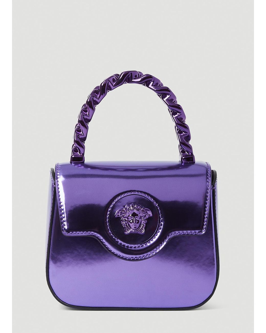 Versace La Medusa Mini Handbag in Purple | Lyst