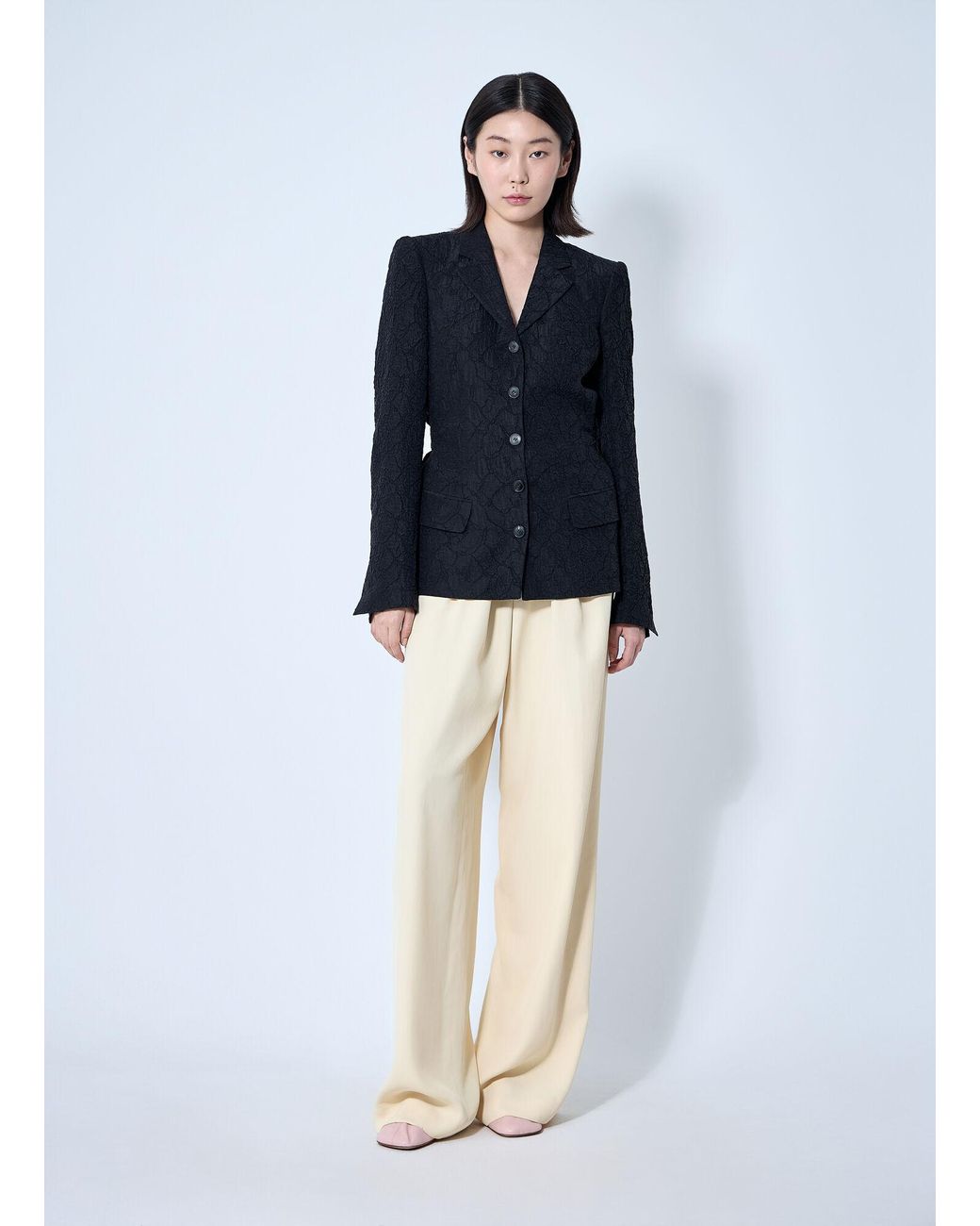 Dries Van Noten White Belted Pants