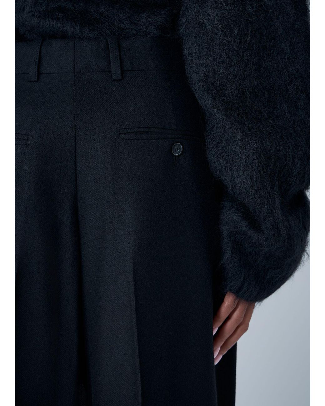 Totême Blue Wide Flannel Pants