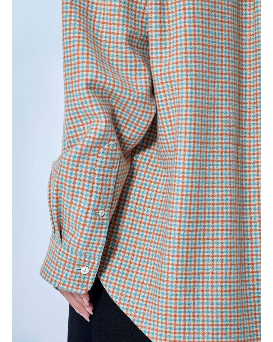 Miu Miu Gray Checked Cotton Shirt