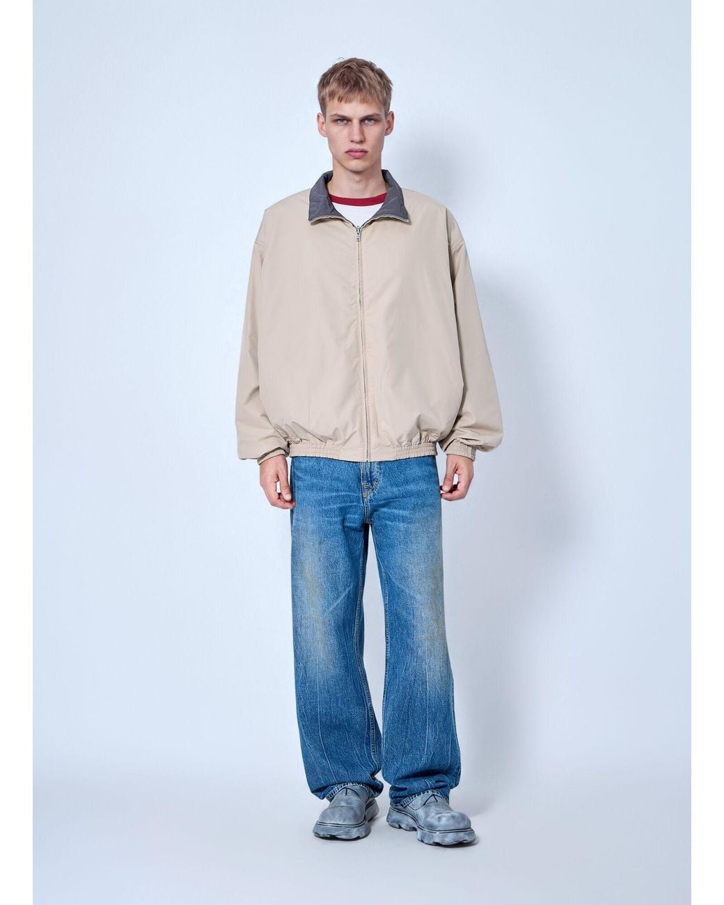 Acne Blue Reversible Zip-Up Jacket for men