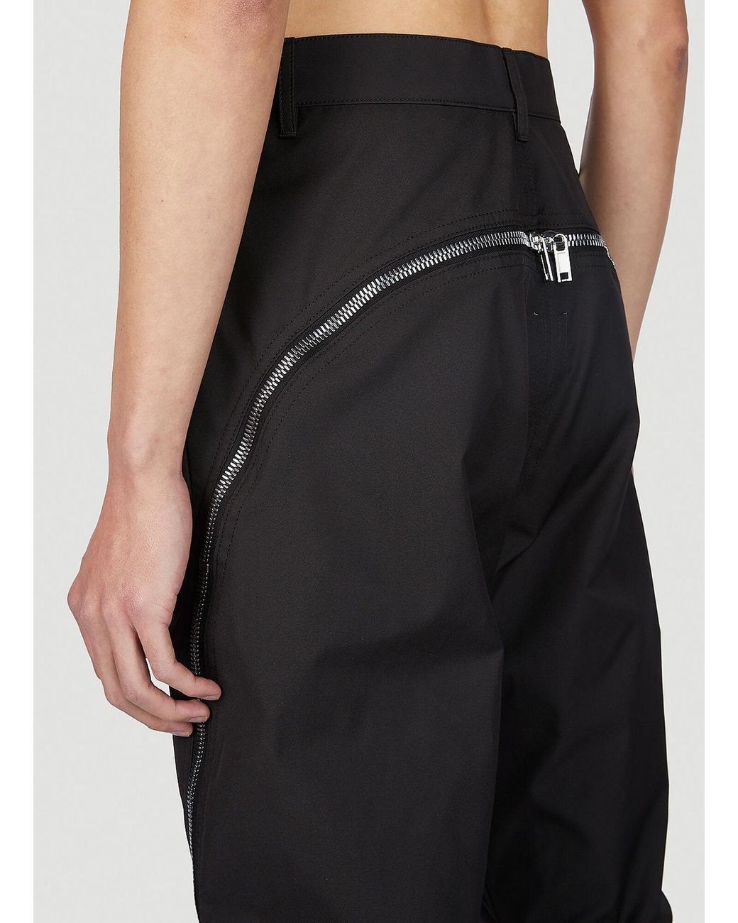 Rick Owens Bolan Banana Zip Pants in Black for Men | Lyst