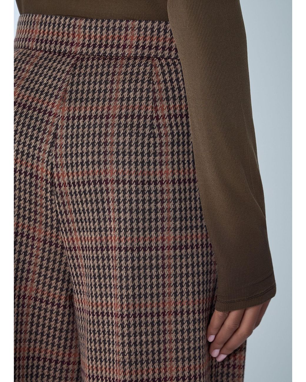Max Mara Brown Tailored Wool-Blend Pants