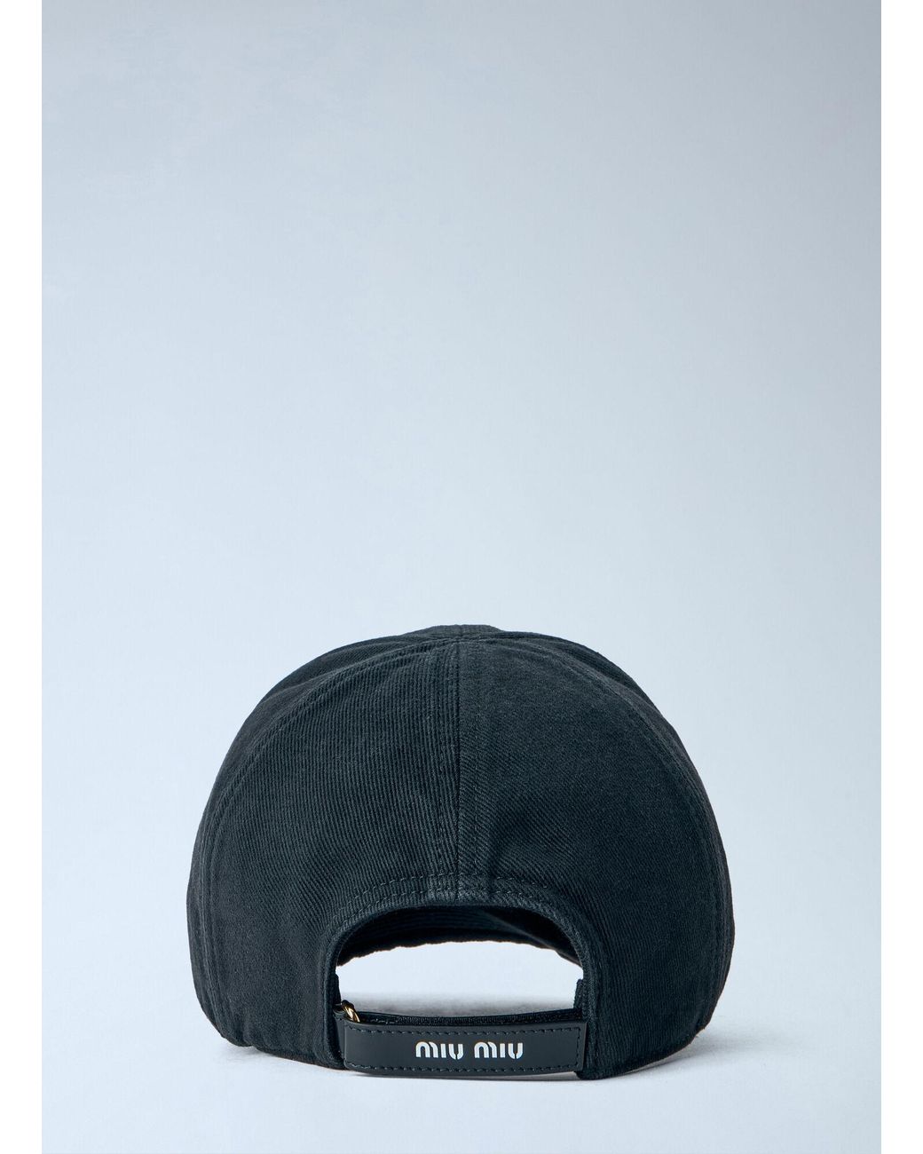Miu Miu Blue Drill Baseball Cap