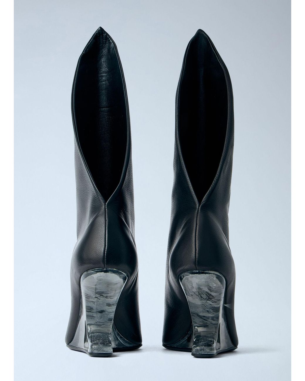 Rick Owens Blue Strutter Taco 8 Heeled Boots