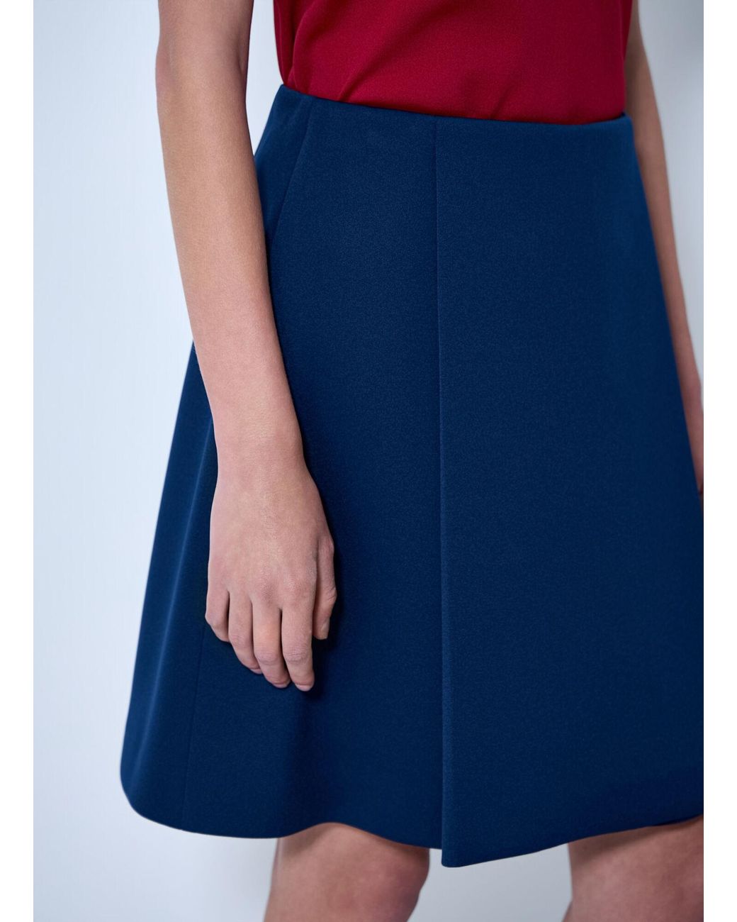 Miu Miu Blue Technical Jersey Mini Skirt