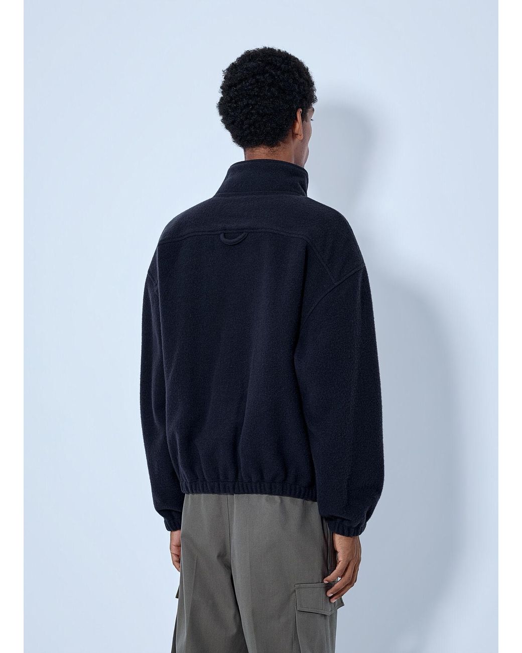 Rier Blue Polar Fleece Sweatshirt for men