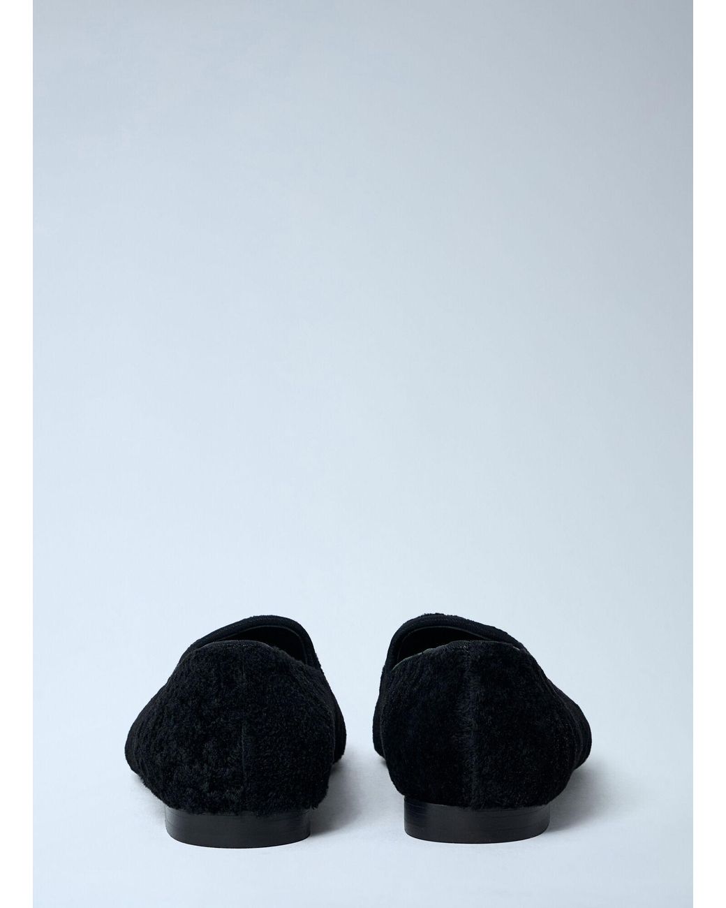 Totême White Shearling-Lined Suede Loafers