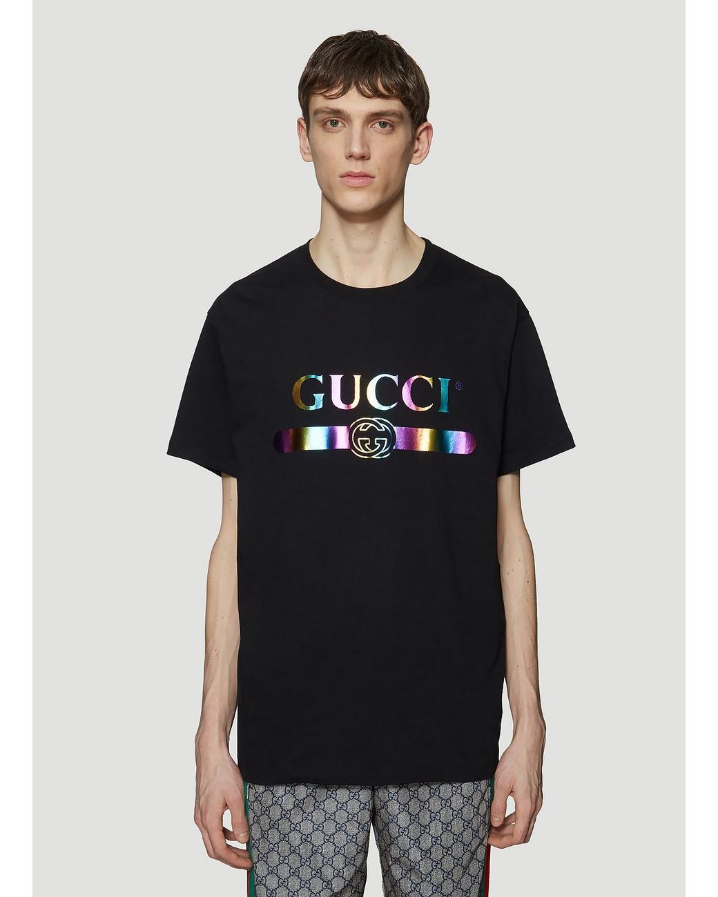 Gucci Hologram Logo T-shirt In Black for Men | Lyst Canada