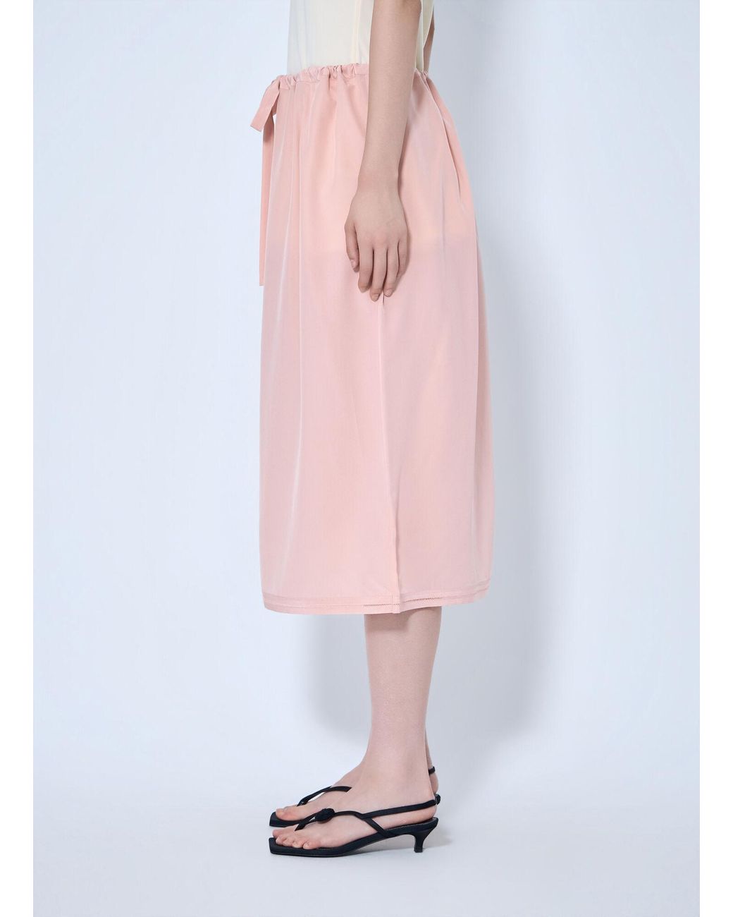 Totême Pink Fluid Silk Skirt