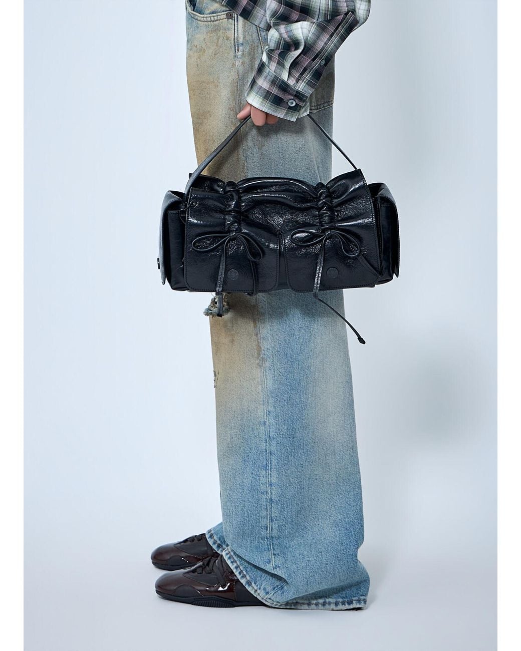 Acne Blue Multipocket Shoulder Bag