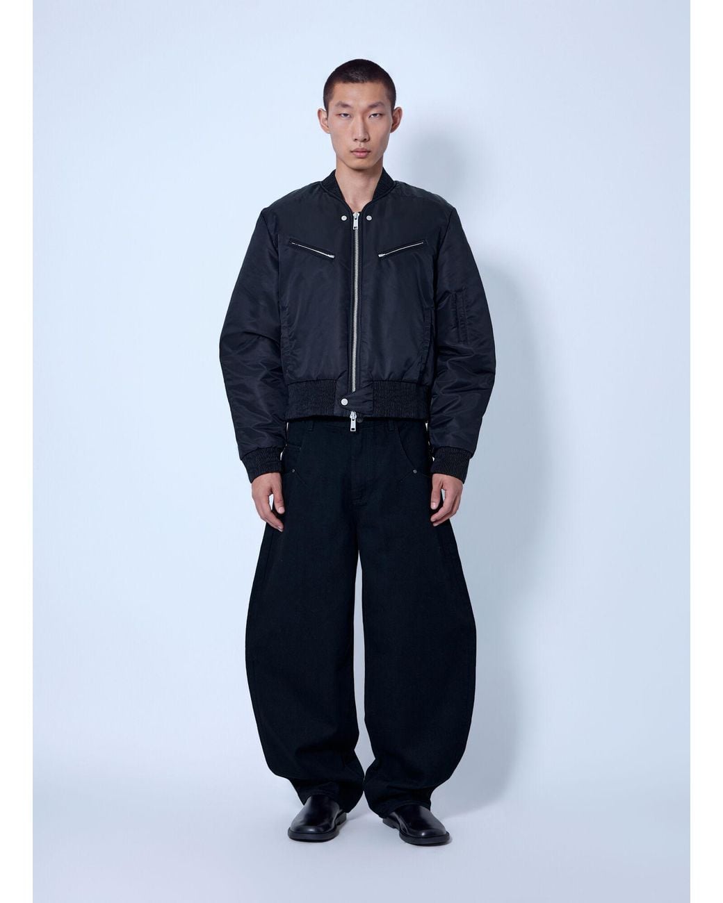 Entire studios Blue Arc Bomber Jacket for men
