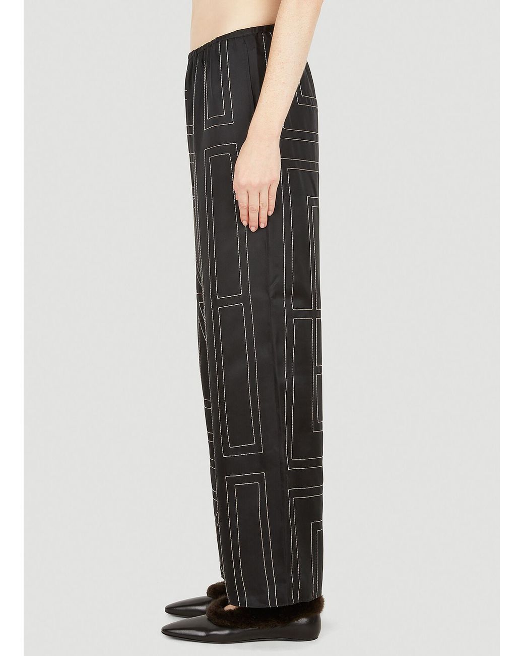 Totême  Black Monogram Pants