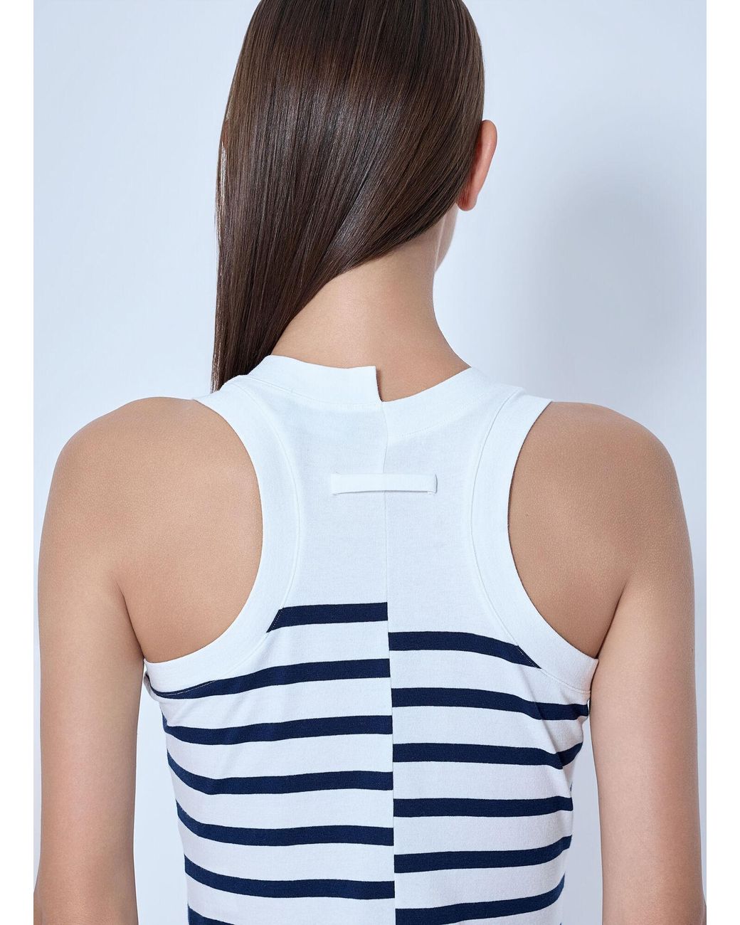 Jean Paul Gaultier Blue Stretch Cotton Asymetric Short Dress
