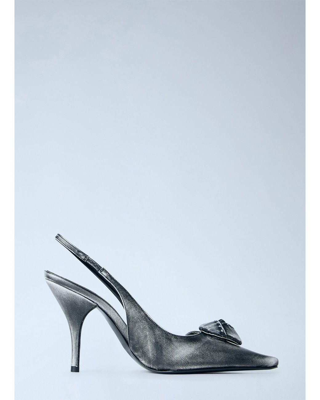 Prada Blue Leather Slingback Pumps