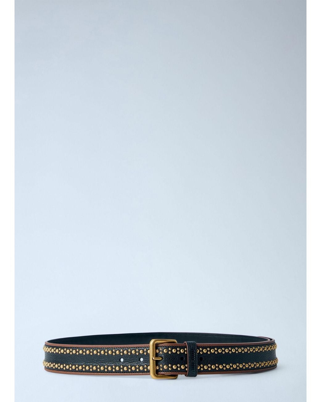 Miu Miu Blue Studded Leather Belt