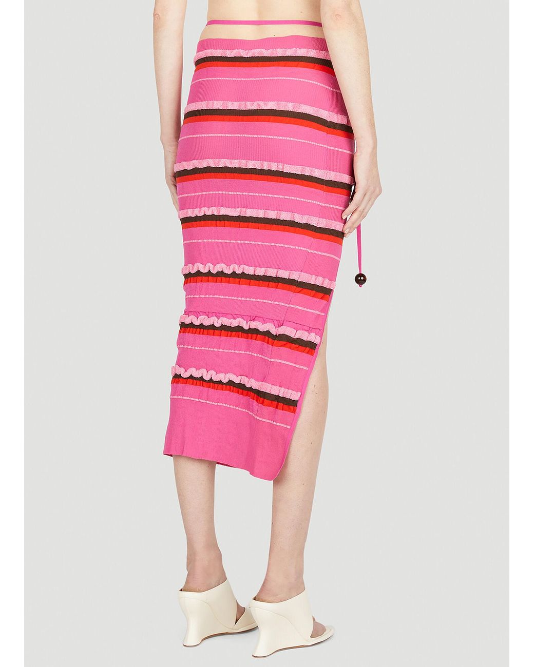 Jacquemus Pink La Jupe Maille Concha Skirt