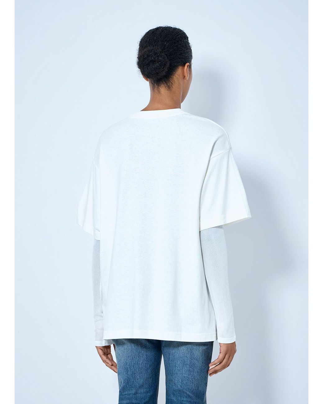Acne White Embroidered T-Shirt