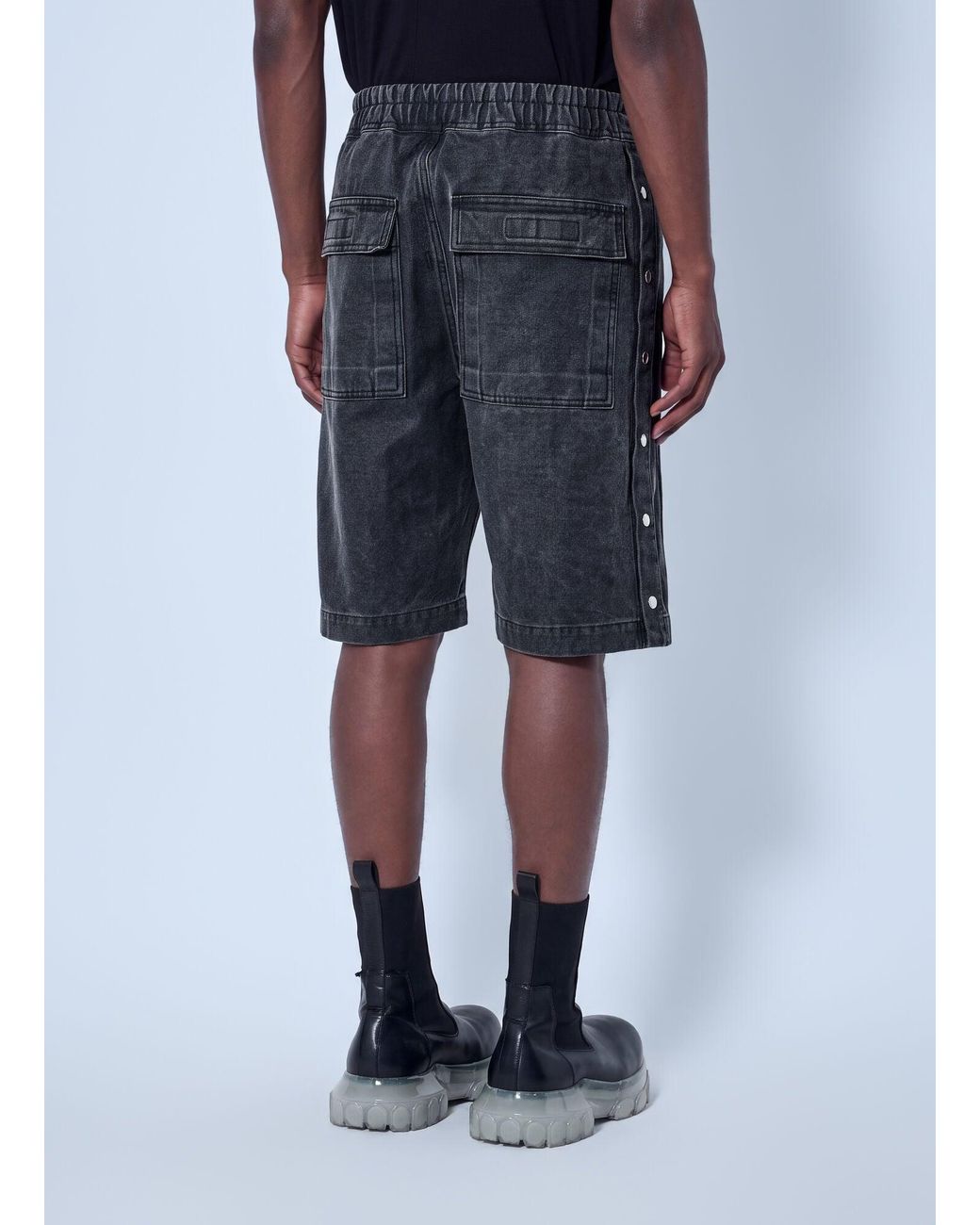 Rick Owens Blue Pusher Shorts for men