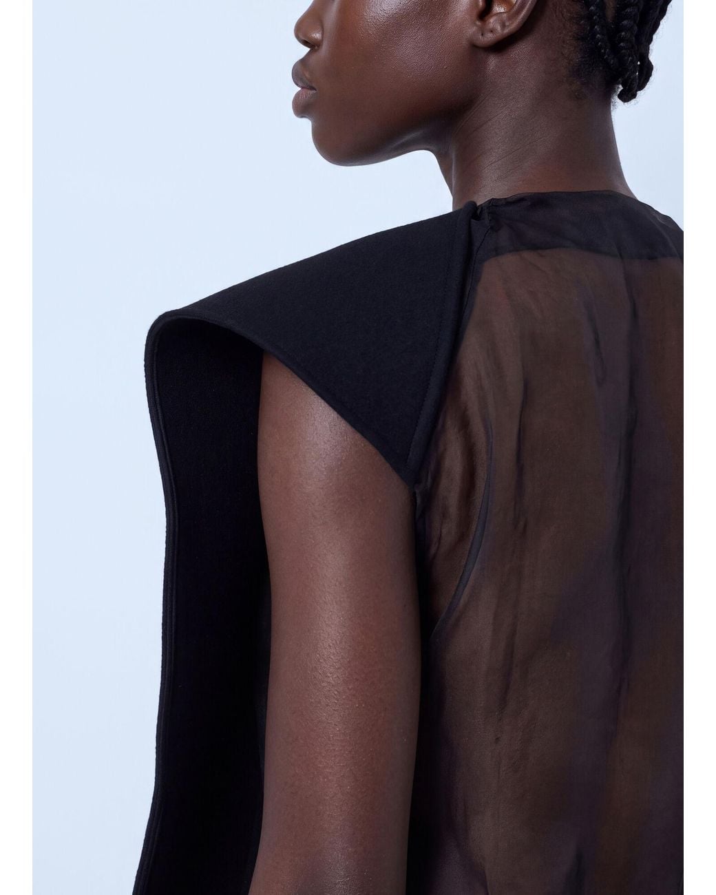 Sportmax Blue Sheer Overlay Dress