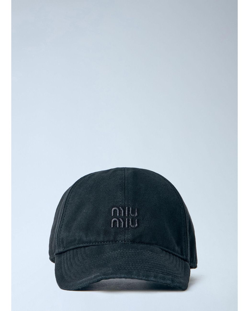 Miu Miu Blue Drill Baseball Cap
