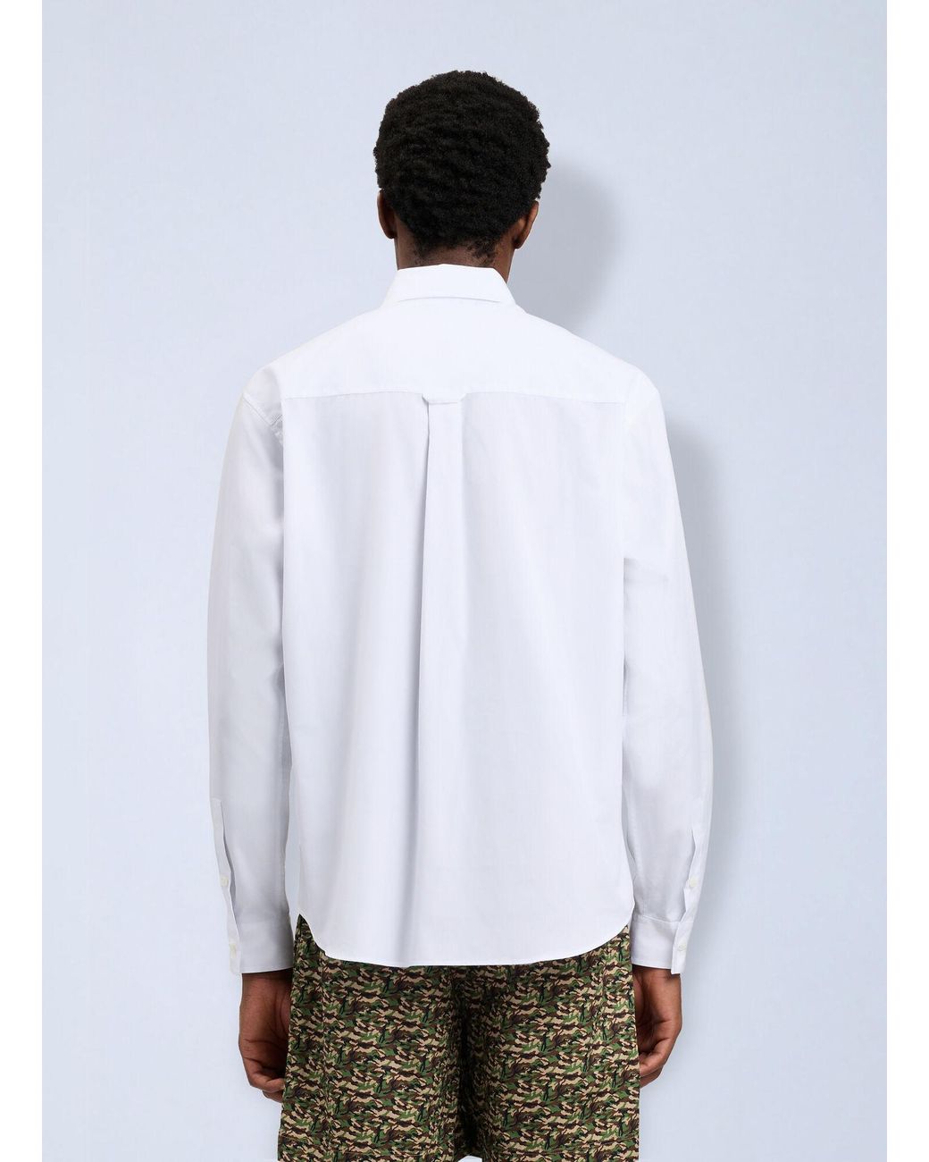 Palm Angels White Neck Logo Shirt for men