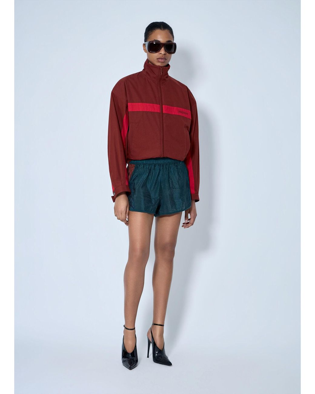 Saint Laurent Blue Elasticated Waist Shorts