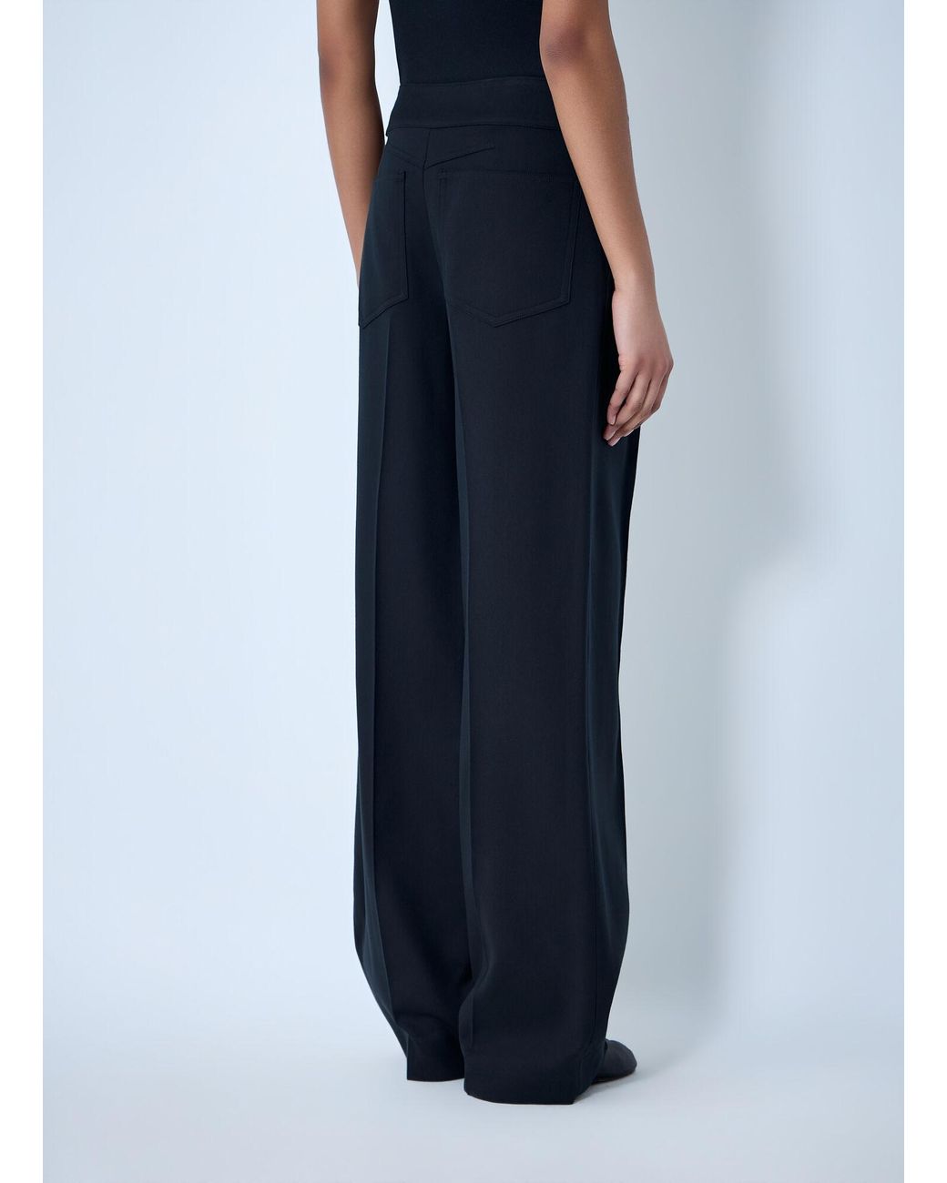 Sportmax Blue Wide-Leg Tailored Trousers