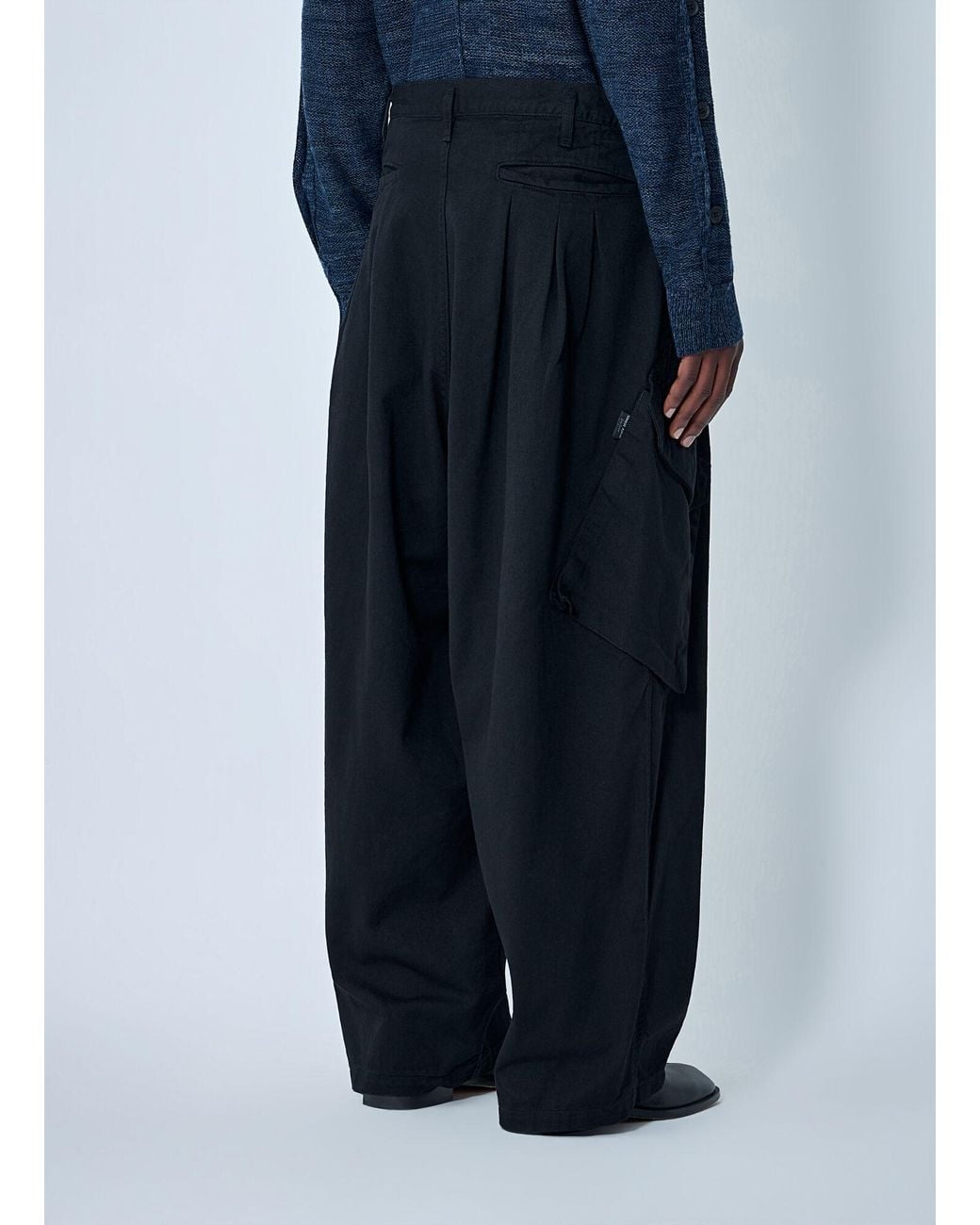 Yohji Yamamoto Blue 12 Tucks Work Pants for men