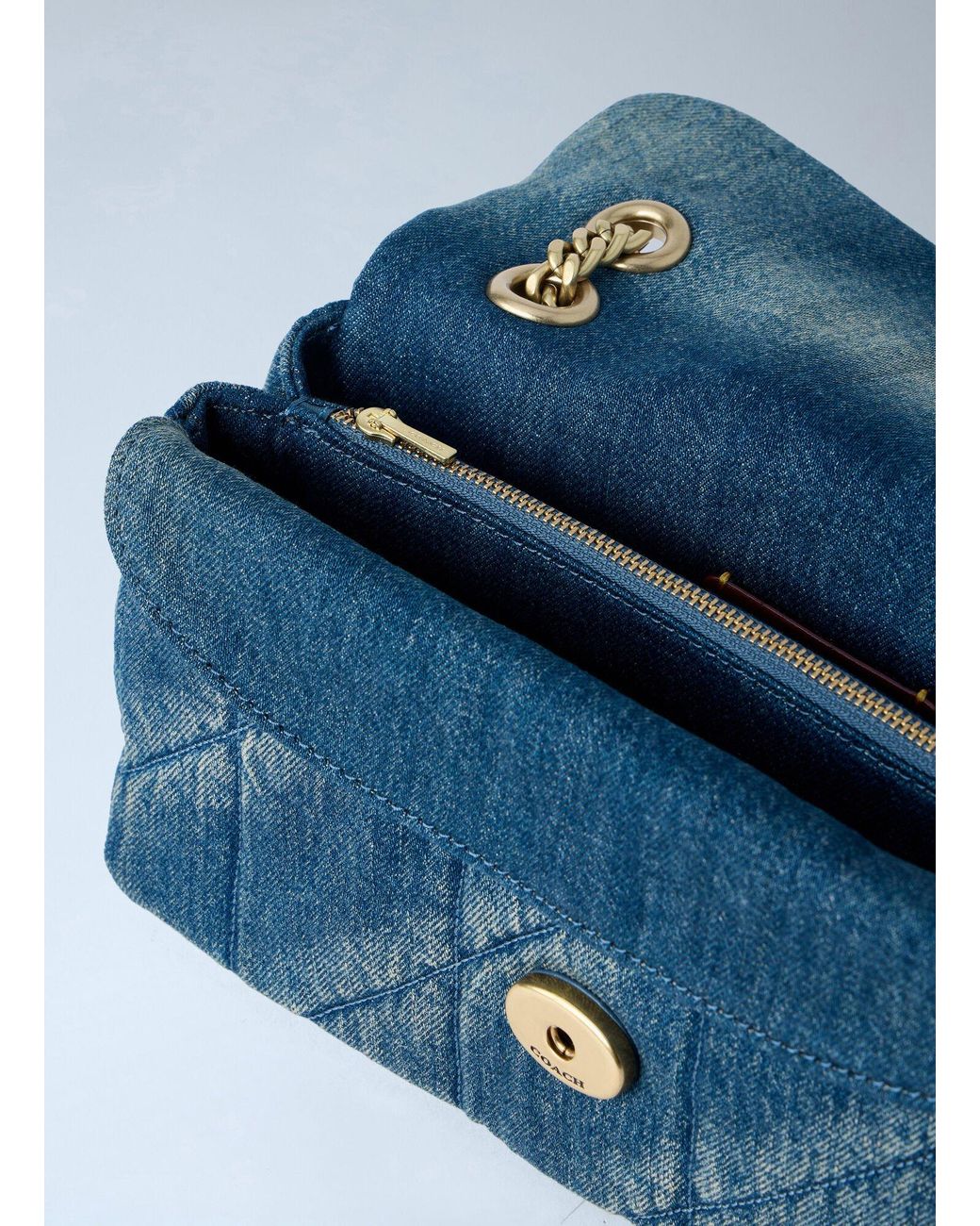 COACH Blue Tabby Quilted Denim Shoulder Bag