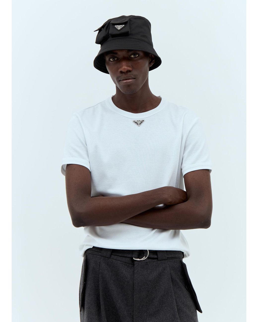 Prada Black Cappelli Tessuto for men