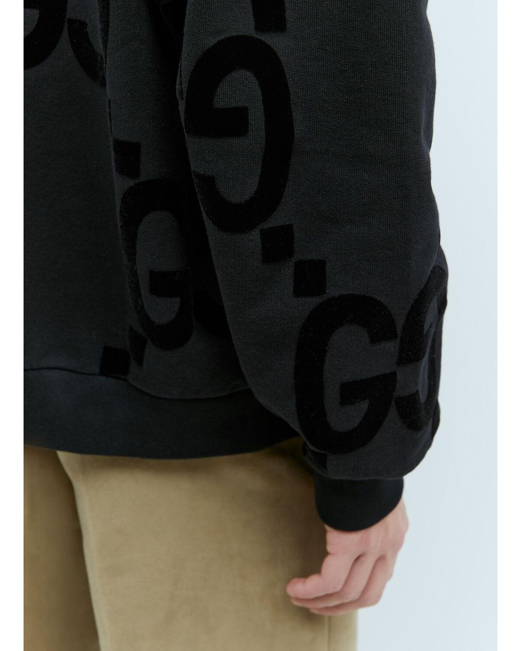 GUCCI＊GG FLOCKED PRINT COTTON SWEATSHIRT パーカー＊送料込 GUCCI＊GG FLOCKED PRINT COTTON SWEATSHIRT パーカー＊送料込