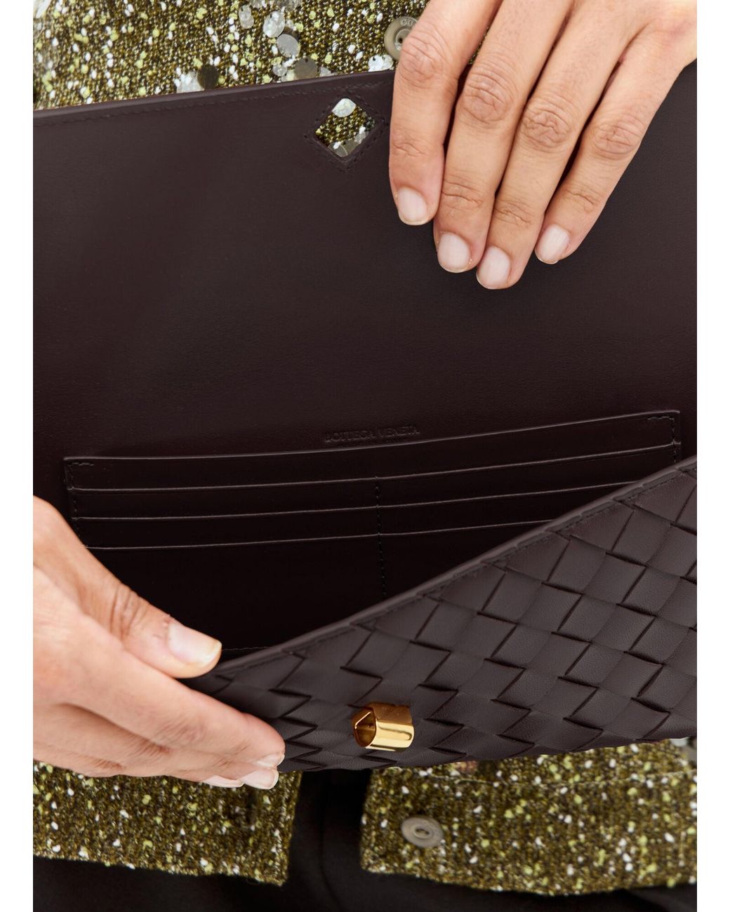 Bottega Veneta Multicolor Long Andiamo Clutch