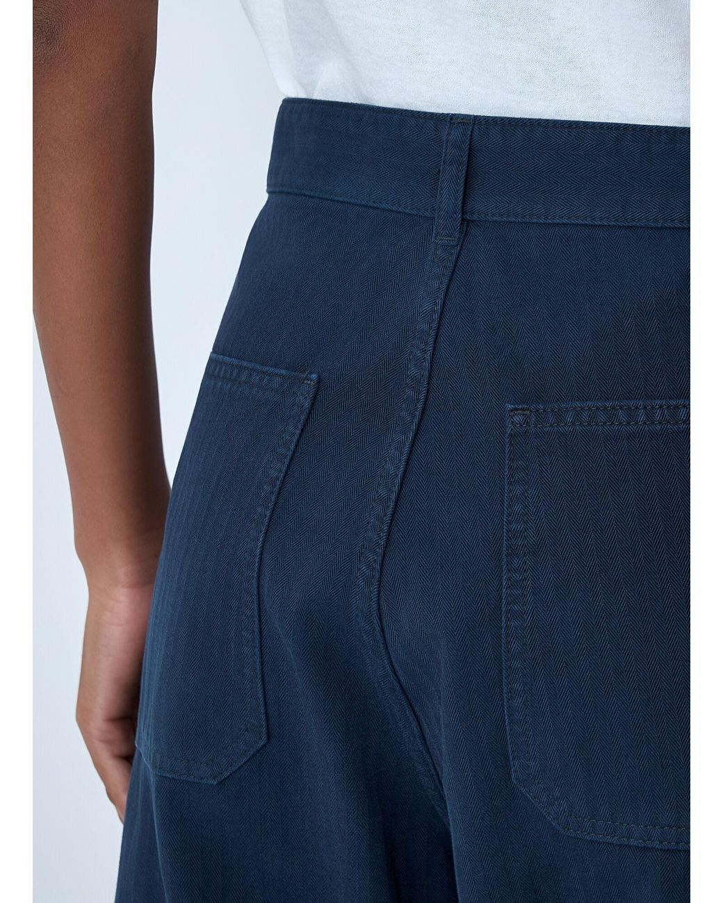 Maison Margiela Blue Cotton Twill Pants