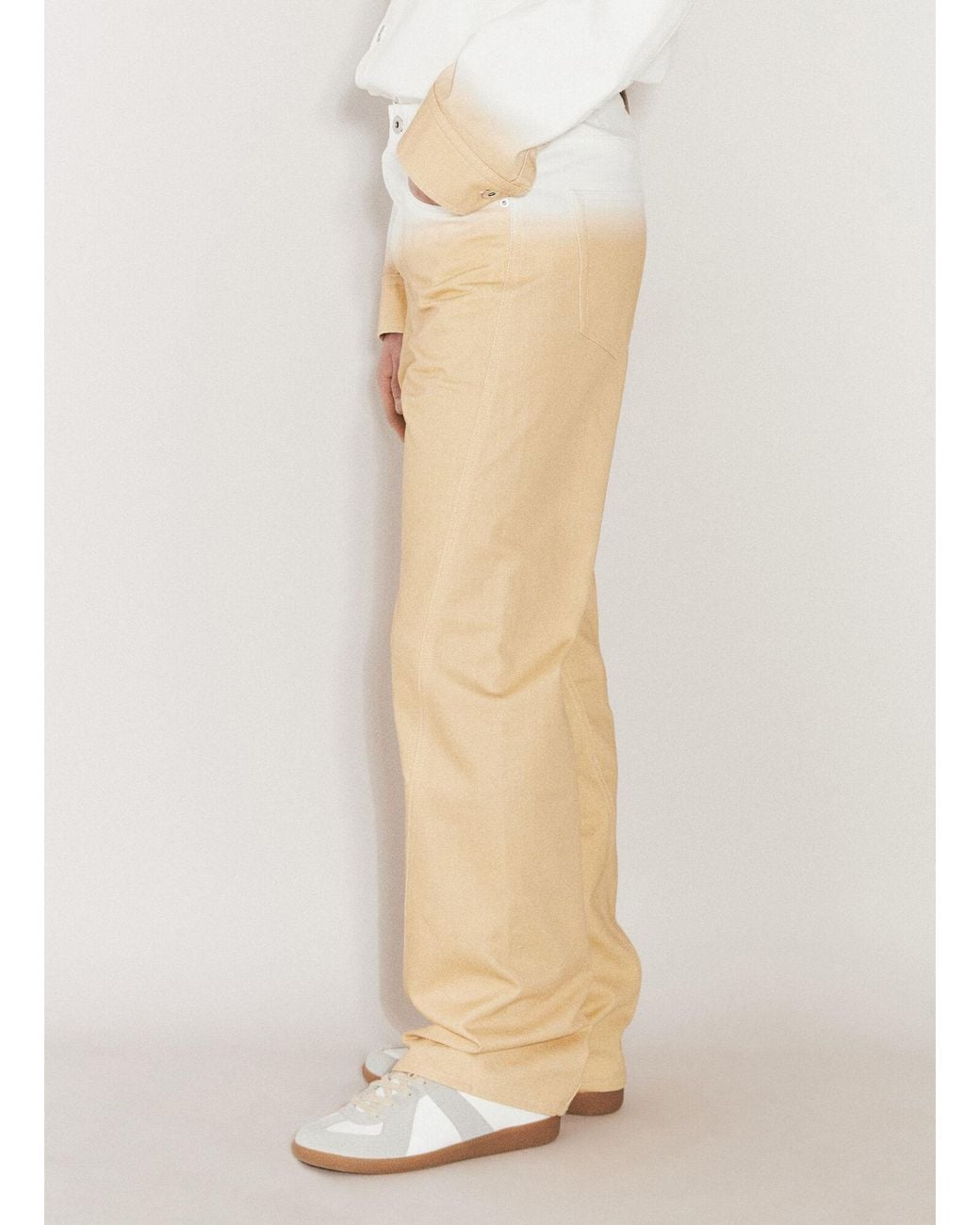 Lanvin Natural Gradient-Effect Twisted Jeans for men