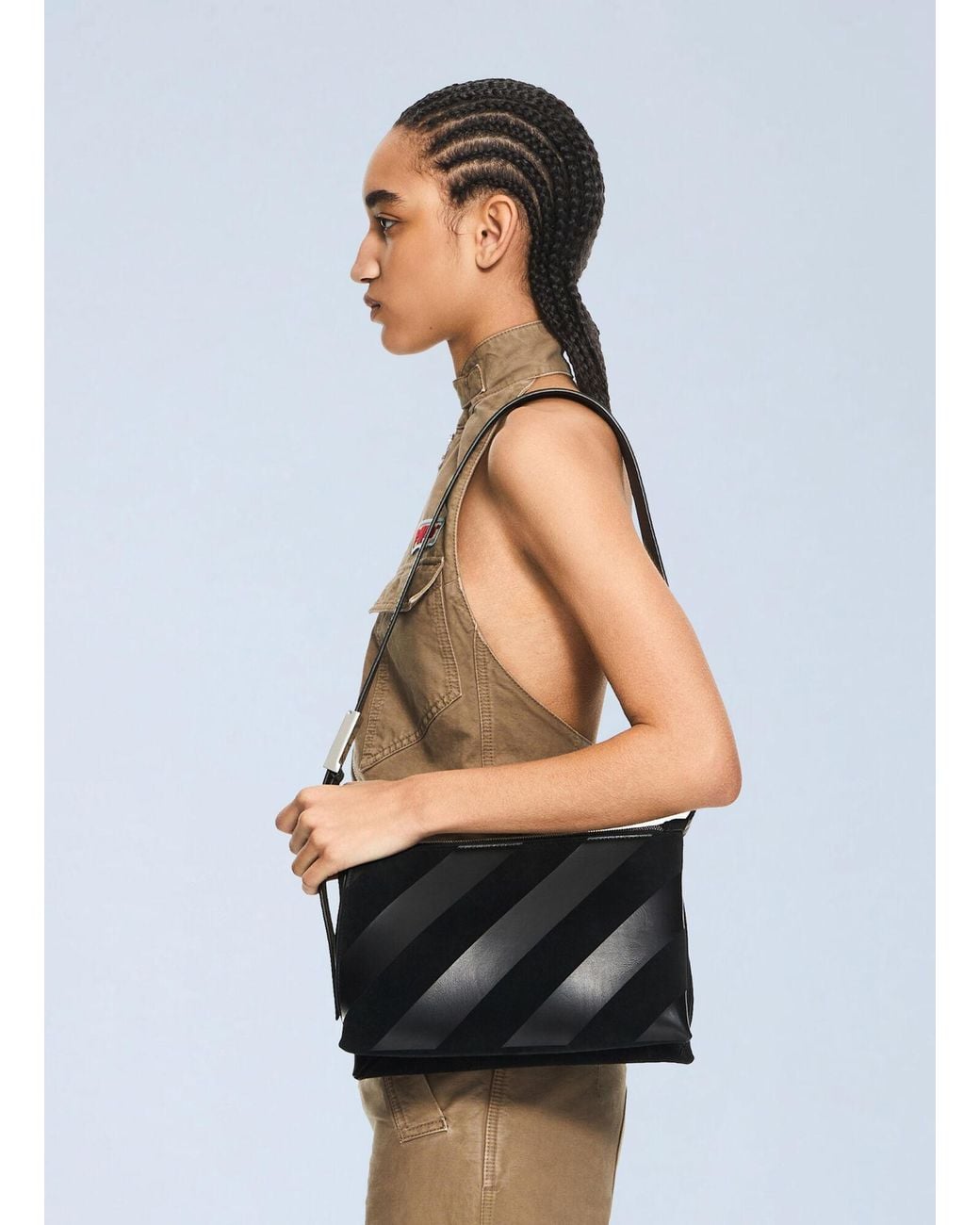 Off-White c/o Virgil Abloh Blue Sandbag 404 Diagonal Bag