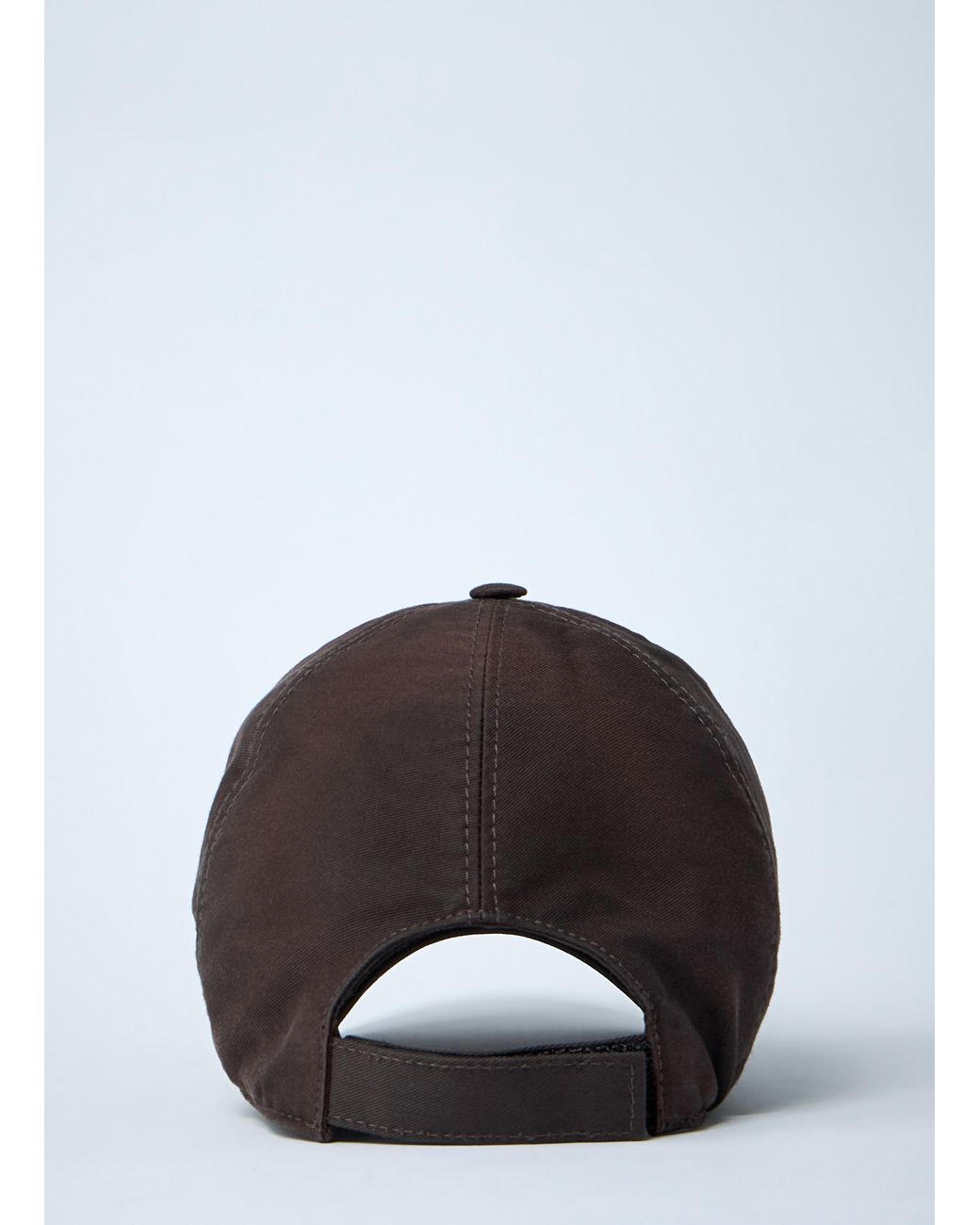 Prada Brown Logo Plaque Baseball Cap for men