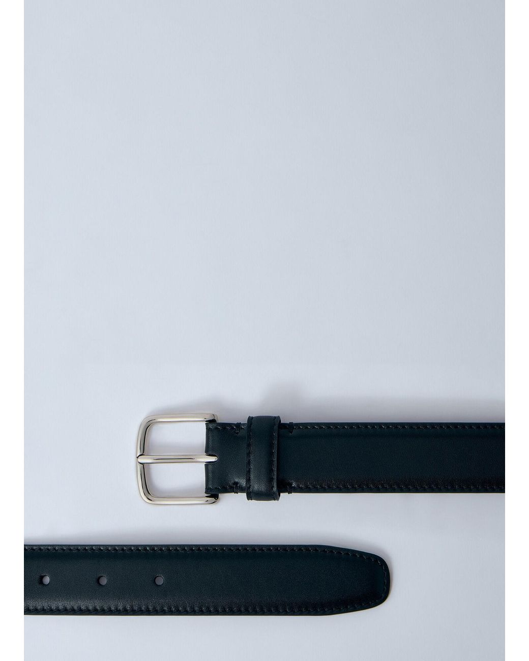 The Row Black Classic Leather Belt