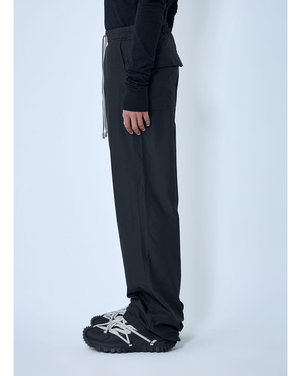 Moncler Blue Rick Owens Elasticated Drawstring Pants