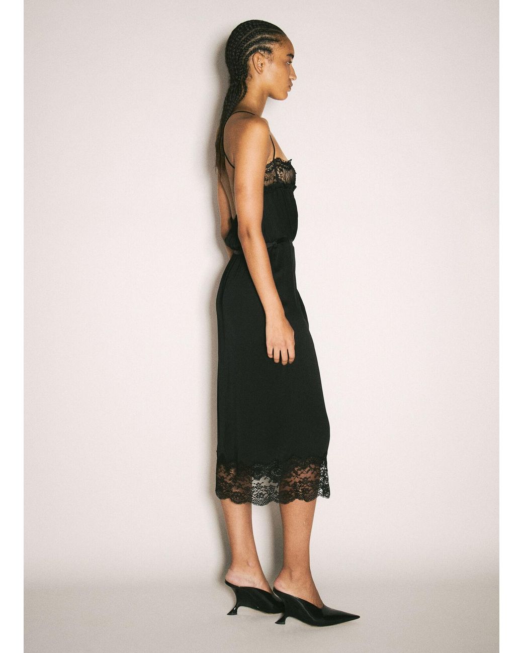 【関税&送料込】Saint Laurent Saint Laurent Wrap Midi Dress Saint Laurent Wrap Midi Dress in Black | Lyst Canada