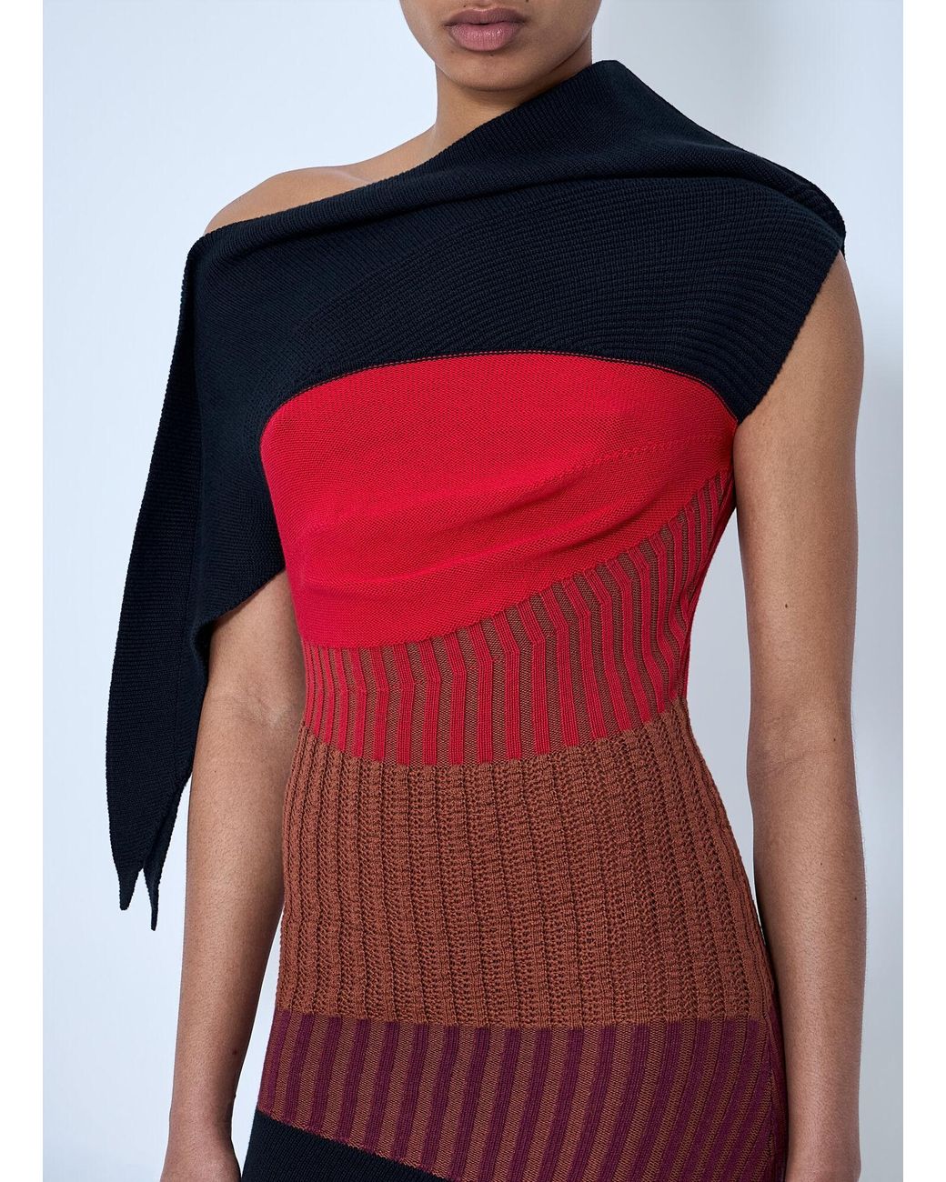 Kiko Kostadinov Red Lemoyne Knitted Dress