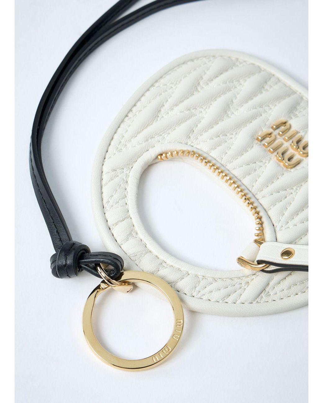 Miu Miu Blue Wander Leather Keyring