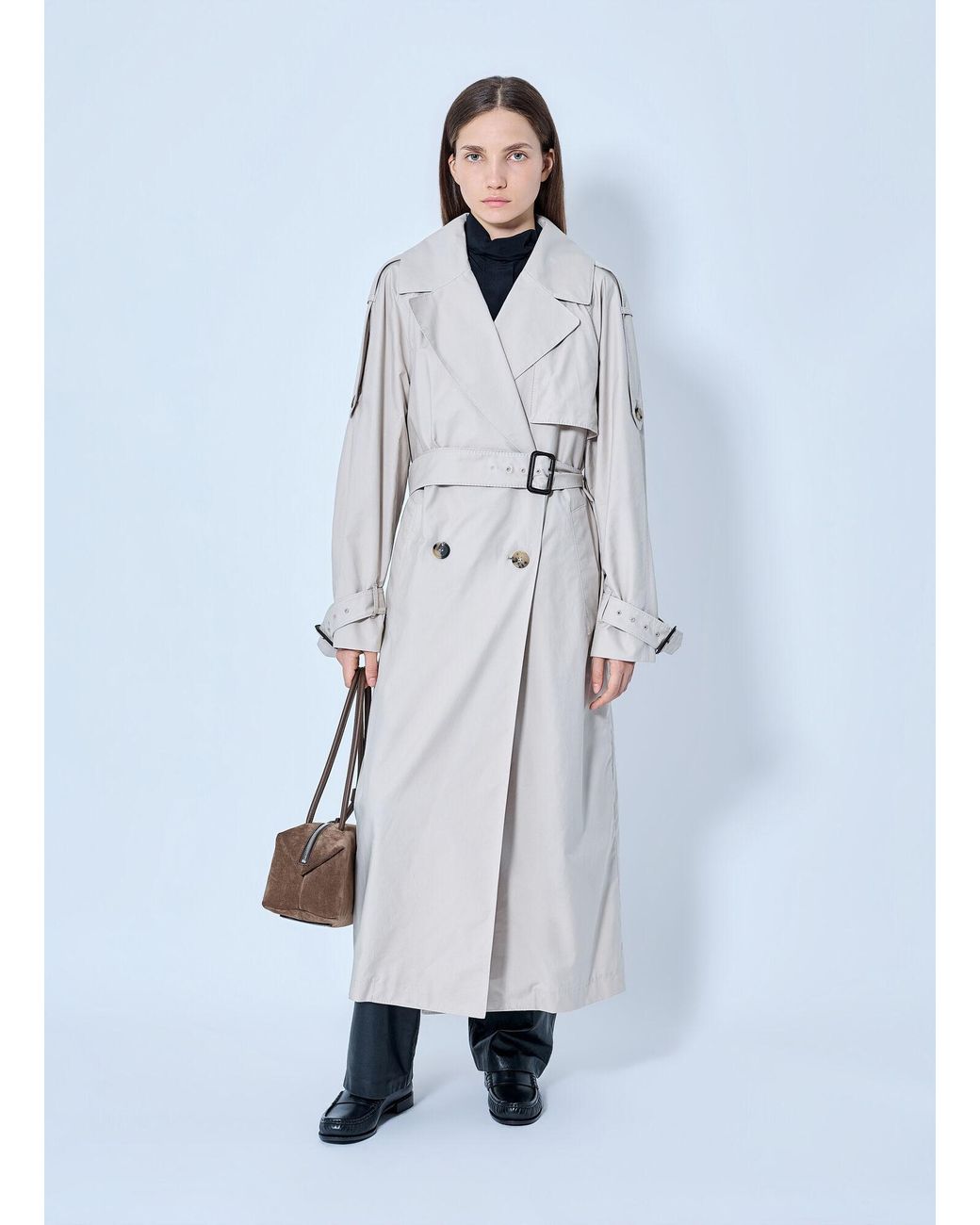 Max Mara Blue Classic Trench Coat
