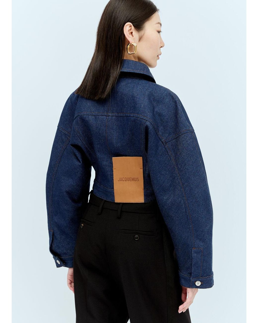 Jacquemus La Veste De-nîmes Obra Denim Jacket in Blue | Lyst