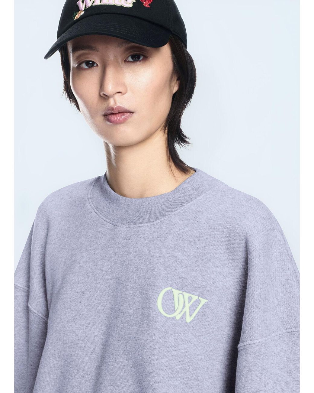 Off-White c/o Virgil Abloh Blue Off Embroidered Ow Sweatshirt
