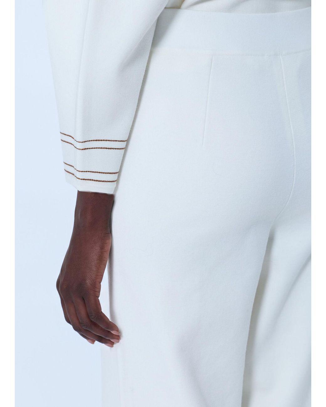 Max Mara Blue Wide-Leg Tailored Trousers