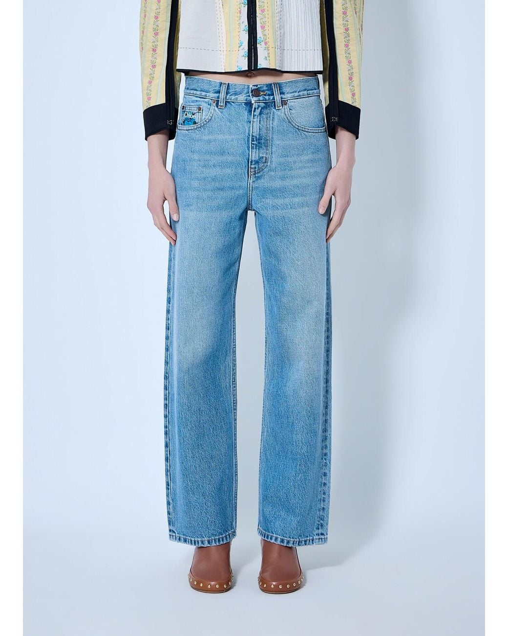 Chloé Blue Straight Jeans