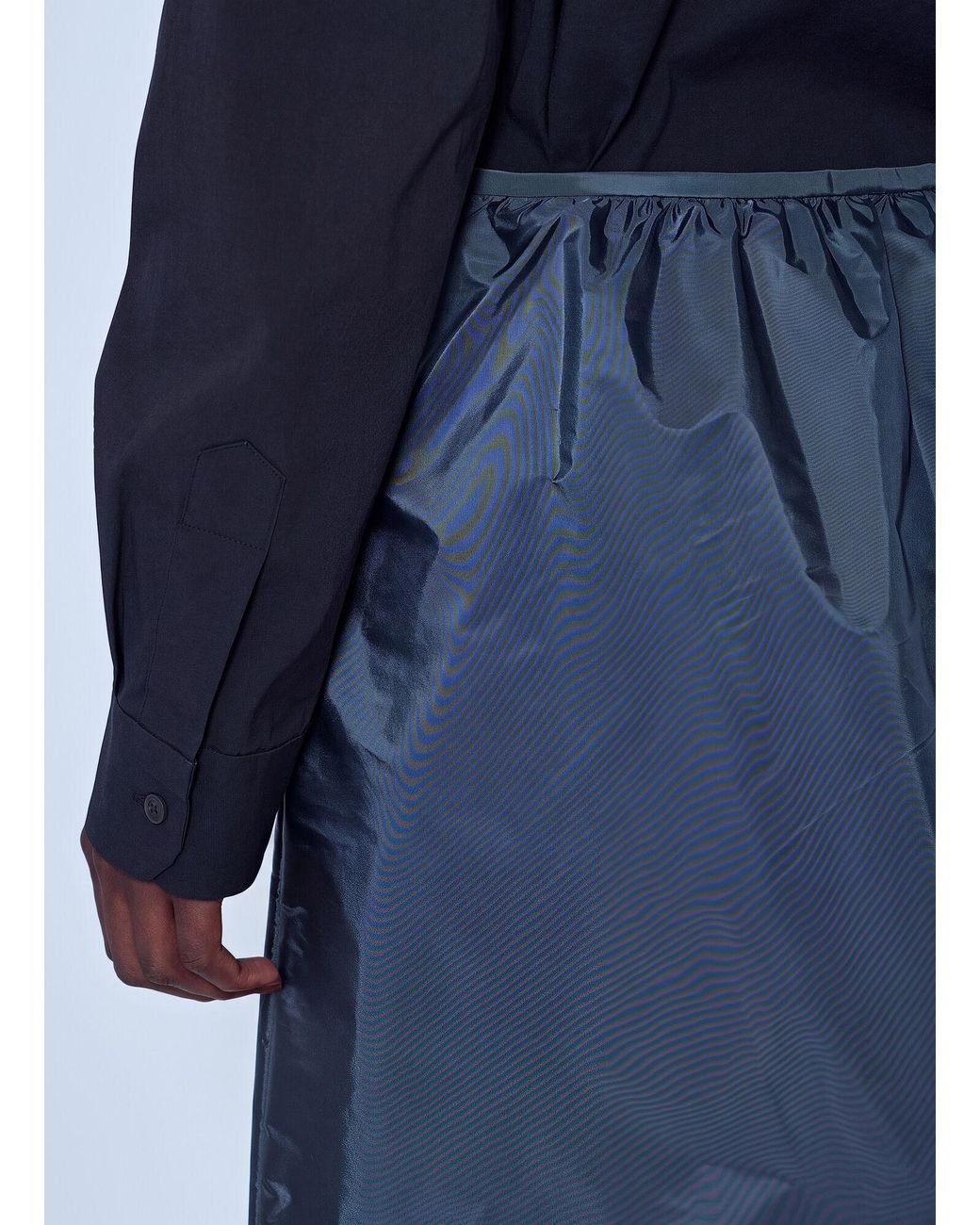 Miu Miu Blue Technical Fabric Skirt